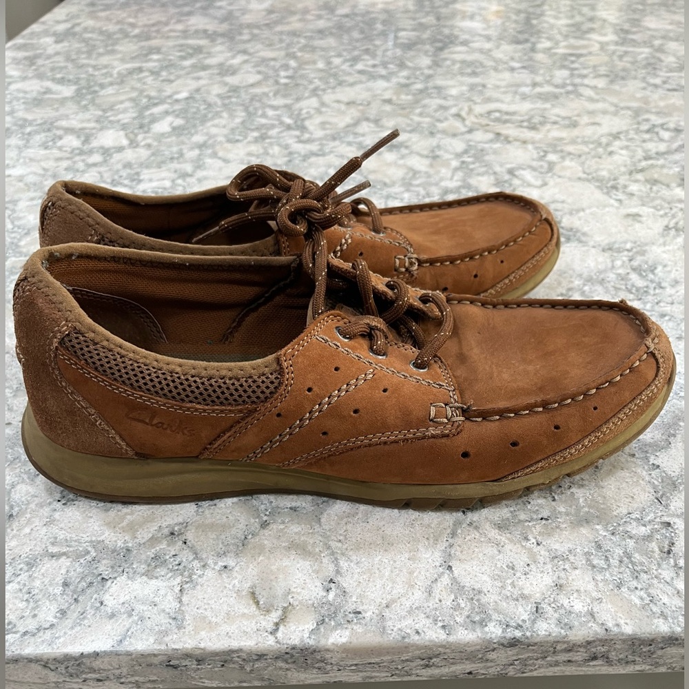 Clark’s Men’s Armada English Oxford Brown Leather Size 8.5